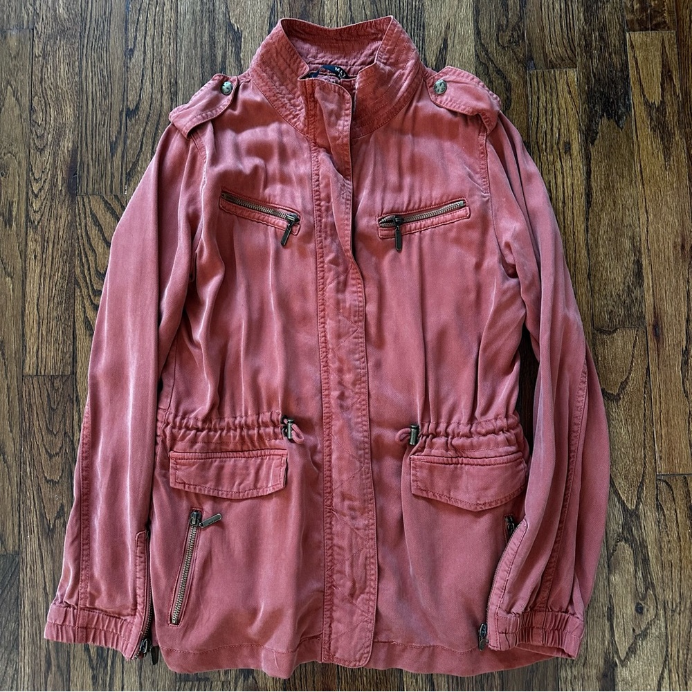 Max Jeans Dusty Orange Utility Jacket Small